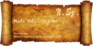 Nyókó Szidor névjegykártya